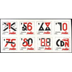Seria znaczków wydana w 1988 roku poświęcona ważnym rocznicom najnowszej historii Polski